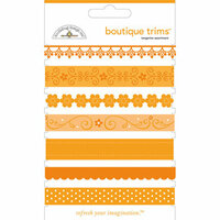 Doodlebug Designs - Boutique Trims - Assorted Ribbon - Tangerine, CLEARANCE