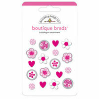 Doodlebug Designs - Boutique Brads - Assorted Brads - Bubblegum, CLEARANCE