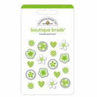 Doodlebug Designs - Boutique Brads - Assorted Brads - Limeade, CLEARANCE