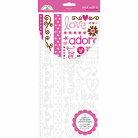 Doodlebug Designs - Stick With It - Double Sided Adhesive Transfers - Sweet Love