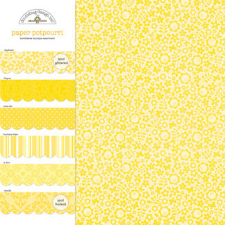 Doodlebug Design - Potpourri - 12 x 12 Paper Assortment - Bumblebee, CLEARANCE