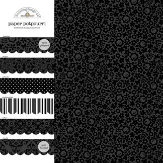 Doodlebug Design - Potpourri - 12 x 12 Paper Assortment - Beetle Black