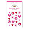 Doodlebug Design - Boutique Brads - Assorted Brads - Love, CLEARANCE
