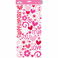 Doodlebug Design - True Love Collection - Valentines - Sugar Coated Cardstock Stickers