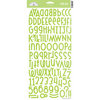 Doodlebug Design - Shin Dig - Glitter Alphabet Stickers - Limeade, CLEARANCE