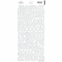Doodlebug Design - Shin Dig - Glitter Alphabet Stickers - Lily White