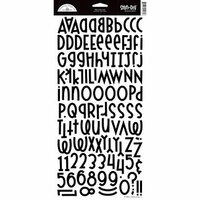 Doodlebug Design - Shin Dig - Glitter Alphabet Stickers - Beetle Black, CLEARANCE