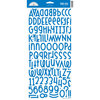 Doodlebug Design - Shin-Dig Collection - Flocked Velvet Coated Alphabet Cardstock Stickers - Blue Jean, CLEARANCE