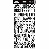 Doodlebug Design - Shin-Dig Collection - Flocked Velvet Coated Alphabet Cardstock Stickers - Beetle Black, CLEARANCE