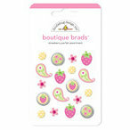 Doodlebug Design - Boutique Brads - Assorted Brads - Strawberry Parfait, CLEARANCE