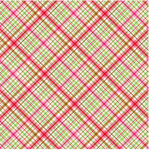 Doodlebug Design - Cherries Jubilee Collection - 12 x 12 Accent Paper - Cherry Pie Plaid