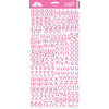 Doodlebug Design - Candy Shoppe Collection - Sugar Coated Alphabet Cardstock Stickers - Bubblegum, CLEARANCE