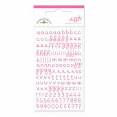 Doodlebug Design - Candy Shoppe Collection - Mini Alphabet Rub Ons - Bubblegum, CLEARANCE