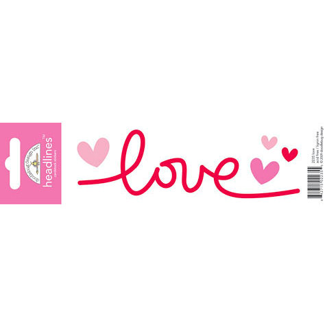 Doodlebug Design - Headlines Collection - Cardstock Stickers - Love