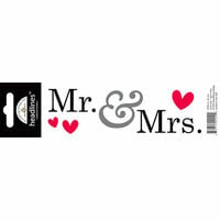 Doodlebug Design - Headlines Collection - Cardstock Stickers - Mr. And Mrs.