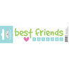 Doodlebug Design - Headlines Collection - Cardstock Stickers - Best Friends
