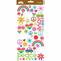 Doodlebug Design - Feeling Groovy Collection - Cardstock Stickers - Icons