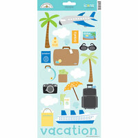 Doodlebug Design - Great Getaways Collection - Cardstock Stickers - Icons