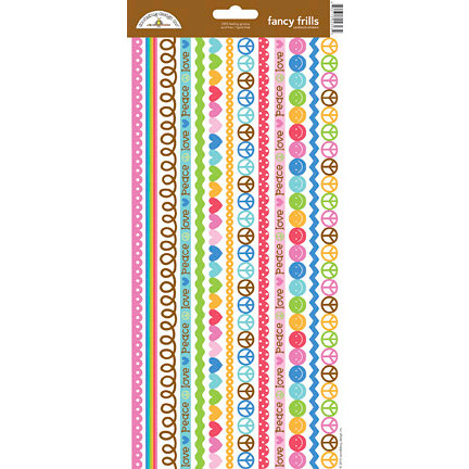 Doodlebug Design - Feeling Groovy Collection - Cardstock Stickers - Fancy Frills