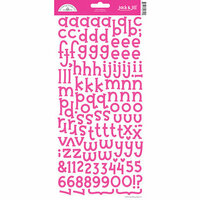 Doodlebug Design - Jack and Jill Collection - Alphabet Cardstock Stickers - Bubblegum, CLEARANCE