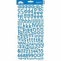 Doodlebug Design - Jack and Jill Collection - Alphabet Cardstock Stickers - Blue Jean