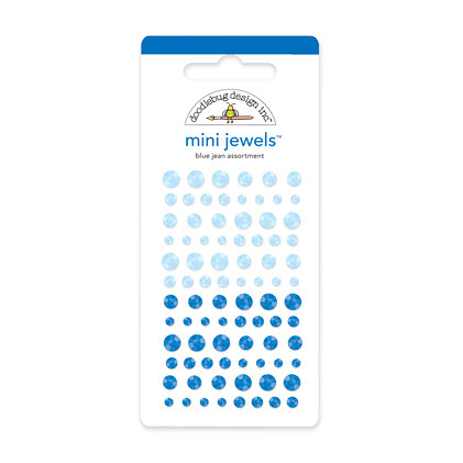 Doodlebug Design - Jewels Adhesive Rhinestones - Mini - Blue Jean