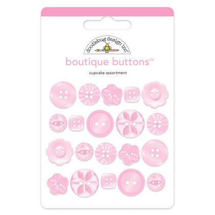 Doodlebug Design - Boutique Buttons - Assorted Buttons - Cupcake