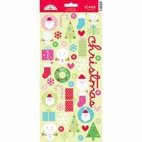 Doodlebug Design - Happy Holidays Collection - Sugar Coated Cardstock Stickers - Icons