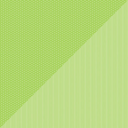 Doodlebug Design - Petite Prints Collection - 12 x 12 Double Sided Paper - Daisy Stripe Limeade