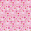 Doodlebug Design - Sweet Love Collection - 12 x 12 Glitter Paper - Sweethearts