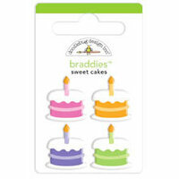 Doodlebug Design - Cake and Ice Cream Collection - Brads - Sweet Cakes Braddies