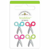 Doodlebug Design - Nifty Notions Collection - Brads - Scissors Braddies