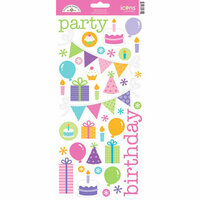 Doodlebug Design - Cake and Ice Cream Collection - Sugar Coated Cardstock Stickers - Icons