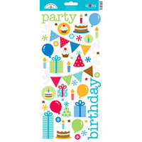 Doodlebug Design - Birthday Celebration Collection - Cardstock Stickers - Icons