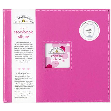 Doodlebug Design - 12 x 12 Storybook Album - Bubblegum