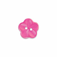 Doodlebug Design - Oodles - Buttons - Flower - 15 mm - Bubblegum
