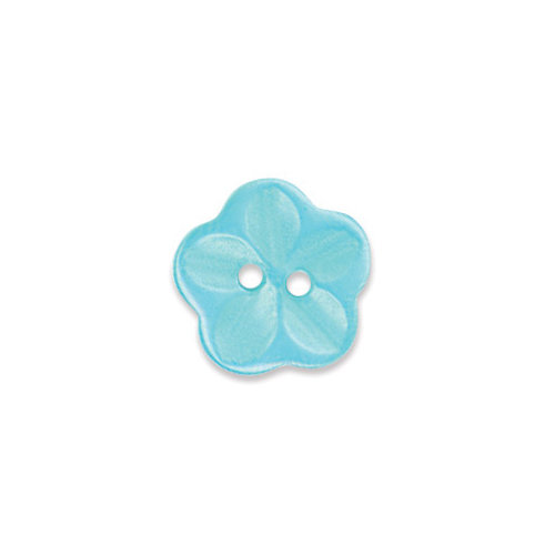 Doodlebug Design - Oodles - Buttons - Flower - 15 mm - Swimming Pool