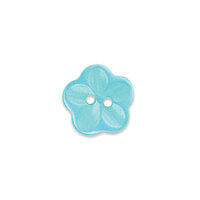Doodlebug Design - Oodles - Buttons - Flower - 15 mm - Swimming Pool