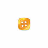Doodlebug Design - Oodles - Buttons - Square - 13 mm - Tangerine