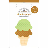 Doodlebug Design - Doodle-Pops - 3 Dimensional Cardstock Stickers - Double Scoop