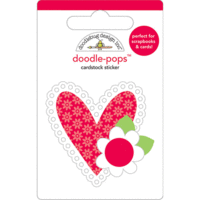 Doodlebug Design - Doodle-Pops - 3 Dimensional Cardstock Stickers - Sweetheart