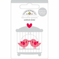 Doodlebug Design - Doodle-Pops - 3 Dimensional Cardstock Stickers - Love Birds