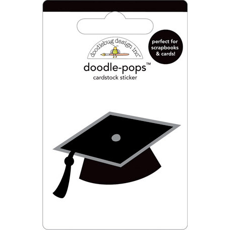 Doodlebug Design - Doodle-Pops - 3 Dimensional Cardstock Stickers - Grad Cap