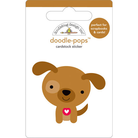 Doodlebug Design - Doodle-Pops - 3 Dimensional Cardstock Stickers - Puppy