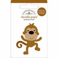 Doodlebug Design - Doodle-Pops - 3 Dimensional Cardstock Stickers - Monkey