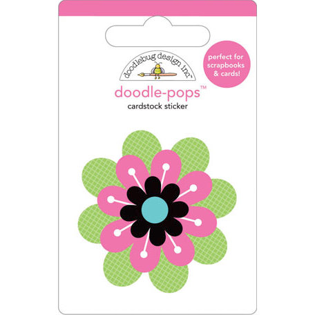 Doodlebug Design - Doodle-Pops - 3 Dimensional Cardstock Stickers - Pretty Posie