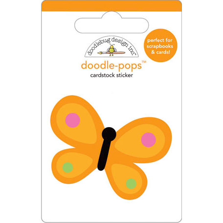 Doodlebug Design - Doodle-Pops - 3 Dimensional Cardstock Stickers - Butterfly