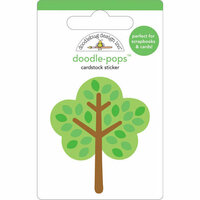 Doodlebug Design - Doodle-Pops - 3 Dimensional Cardstock Stickers - Maple