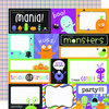 Doodlebug Design - Monster Mania Collection - Halloween - 12 x 12 Double Sided Paper - Monster Mania Assorted Cut-Outs
