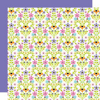 Doodlebug Design - Colorwheel Collection - 12 x 12 Double Sided Paper - Fancy Florals